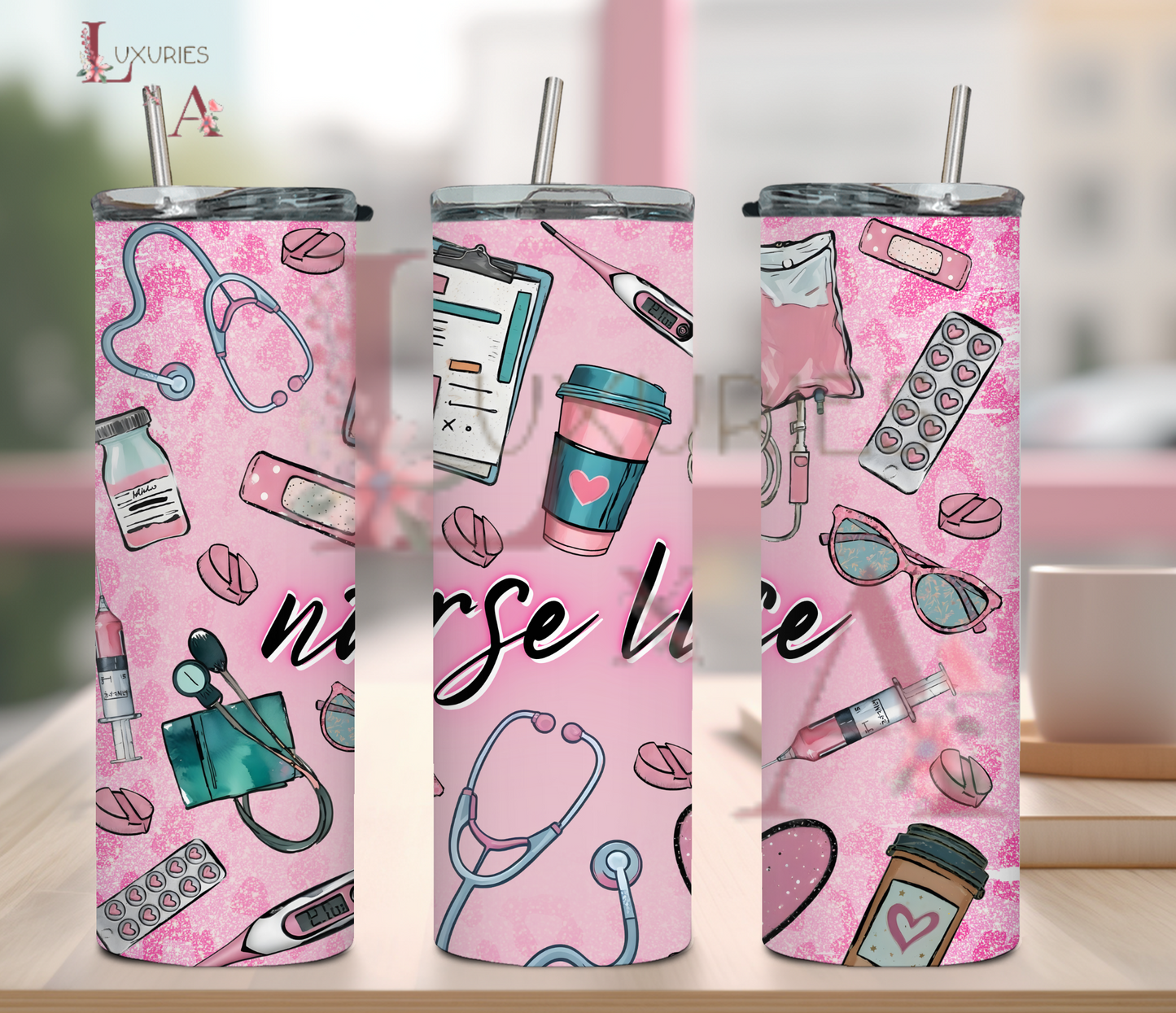 Pink Nurse life 20 oz Sublimation