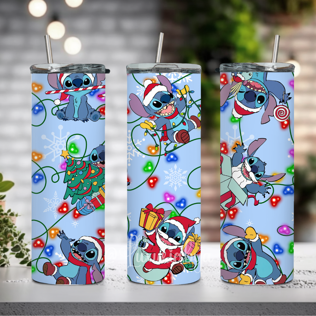 Alien Christmas tangle 20 oz tumbler