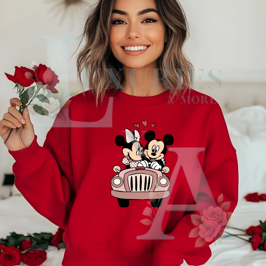 Mouse love ride Crew neck