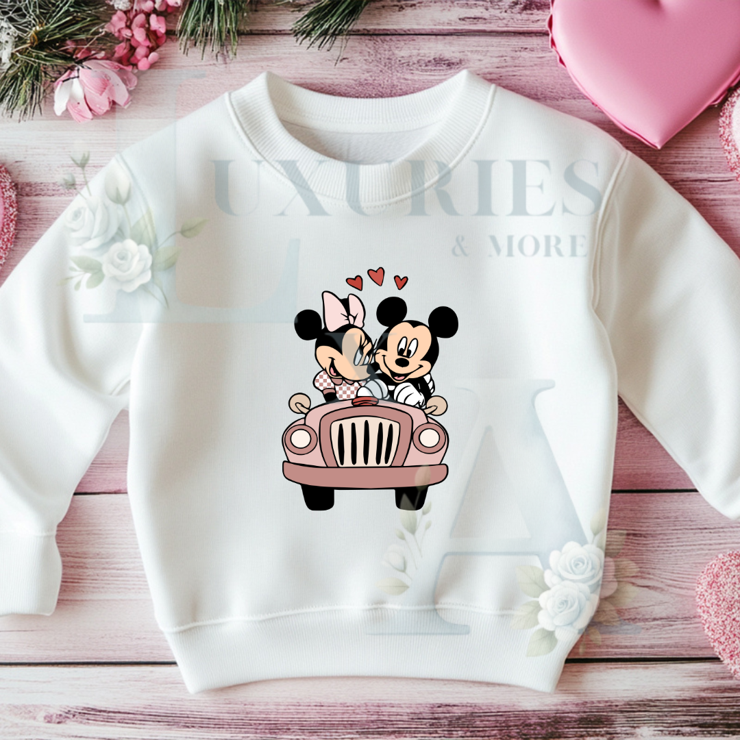 Mouse love ride Crew neck