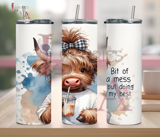 Bit of a mess cow 20 oz Sublimation