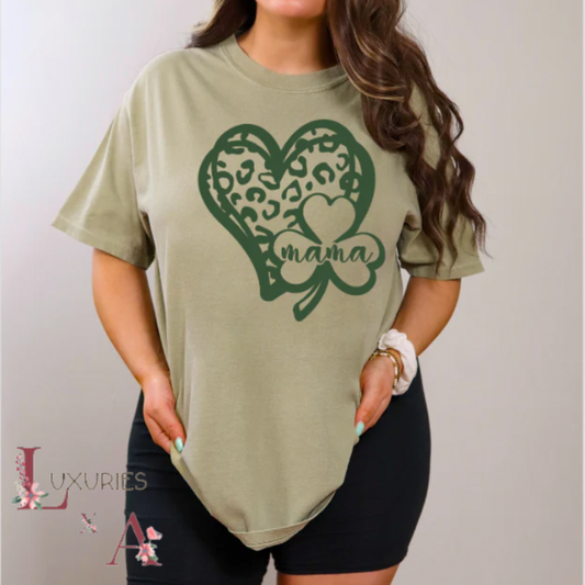 Lucky Mama heart - (SCREEN PRINT)