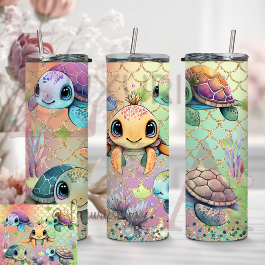 Baby sea turtles 20 oz tumbler