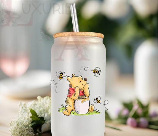 Bear Jar 16 oz Glass cup