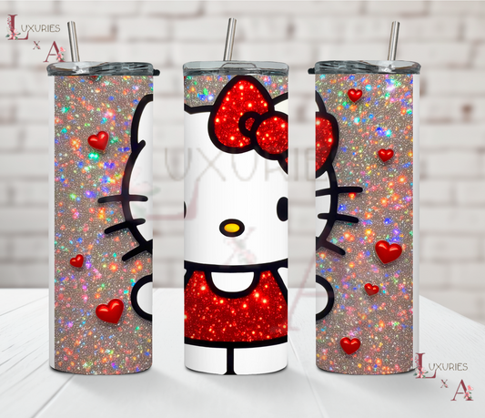 Glitter kitty 20 oz TUMBLER