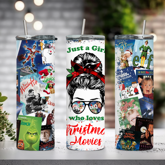 Just a girl Christmas 20 oz tumbler