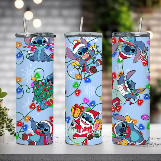 Alien Christmas tangle 20 oz tumbler