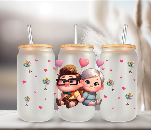 Baby up 16 oz glass cup
