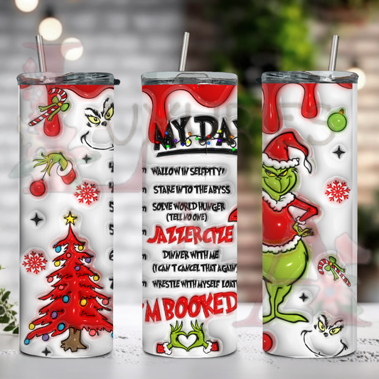 MY DAY , IM BOOKED Glow 20 oz tumbler
